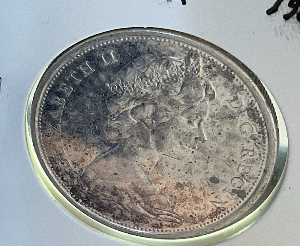 1967 Canadian 50 Cents Toned