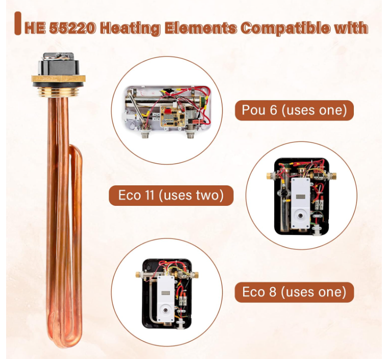 Heating Element Replacement Electric Tankless Water Heater for Eco Smart Eco 6 8