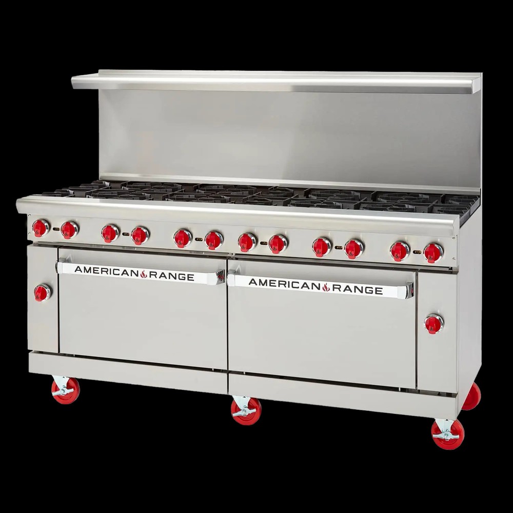 American Range 72" Gas 4 Burner Range w/ 48" Left Side Manual Griddle