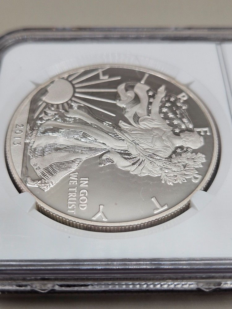 2013 W Silver Eagle Enhanced Finish NGC SP 70