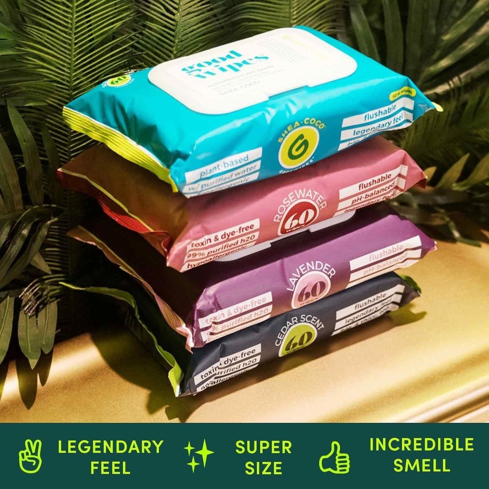 Goodwipes Flushable Butt Wipes Made with Vitin E & e - Soft & ntle