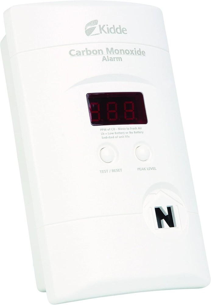Kidde Carbon Monoxide Detector, Plug In Wall with 9-Volt Battery Backup, Digital