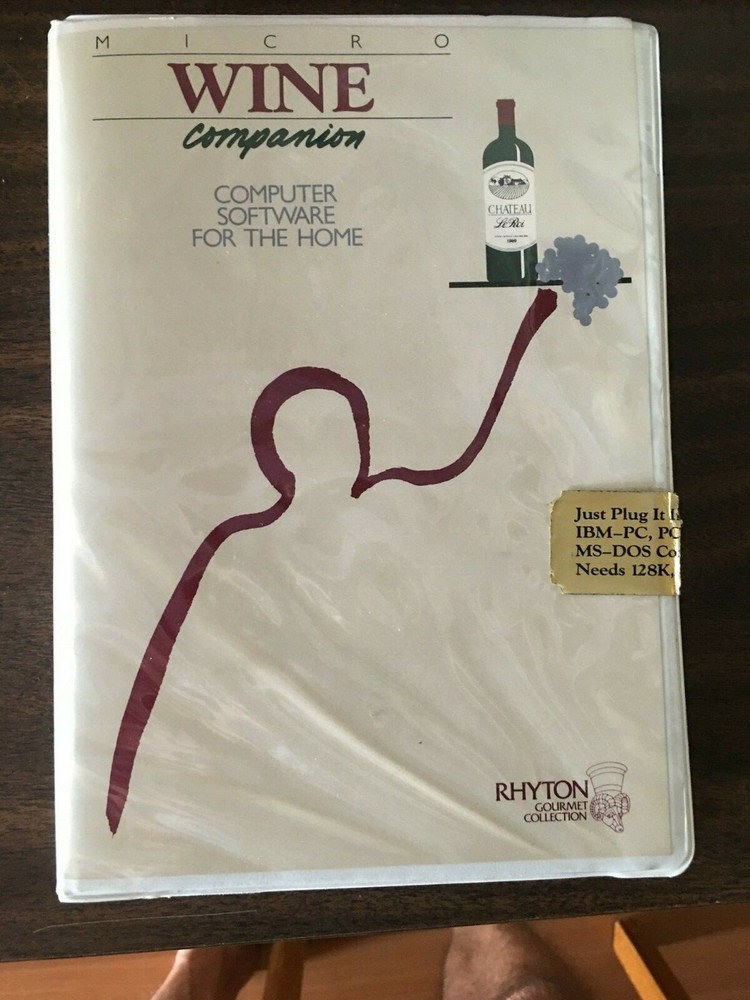 Vintage software PC 5.25" Floppy Disk Micro Wine Companion 1986