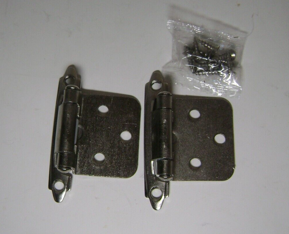 Cabinet Door Hinge Overlay Kitchen Cupboard Face Mount Hinges Close 6 Pack