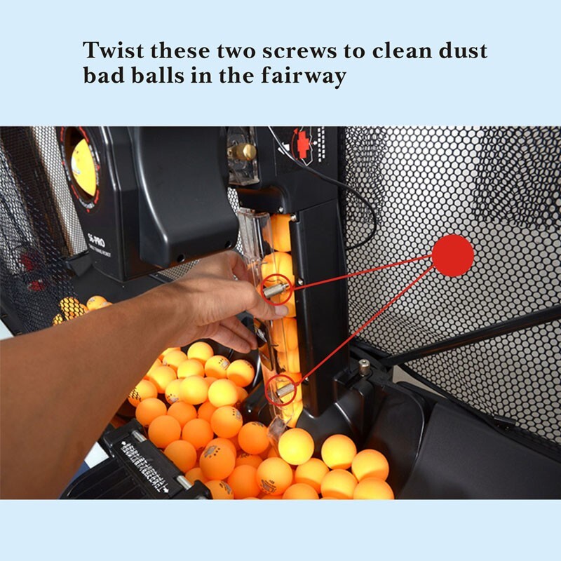 Automatic Table Tennis Robot Ping Pong Ball Machine Remote Control 200 Balls+Net