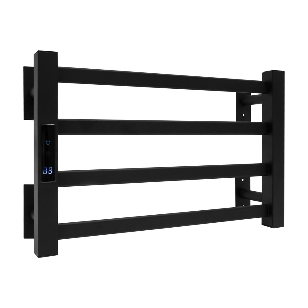 4-Layer Electric Heated Towel Rack with Control Panel, Wall-mounted Towel Rail