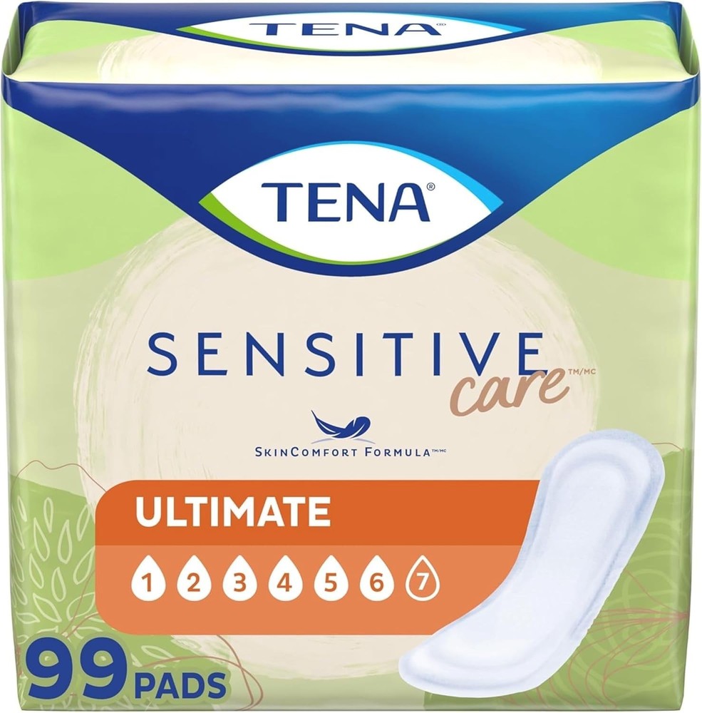TENA Incontinence Pads, Bladder Control & Postpartum for Regular, White