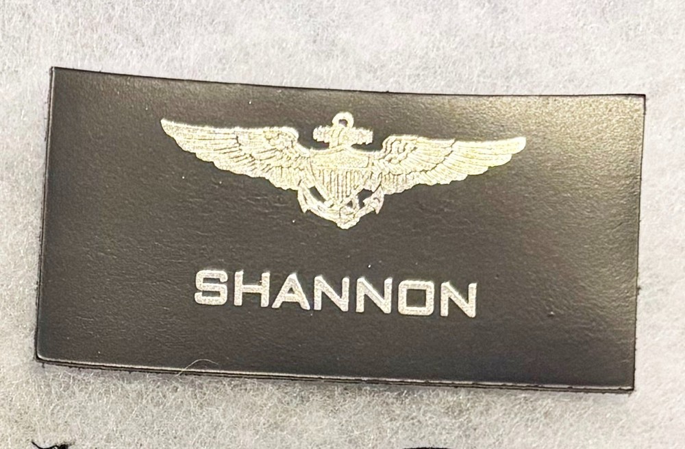 USN Shannon  Jacket Name Tag
