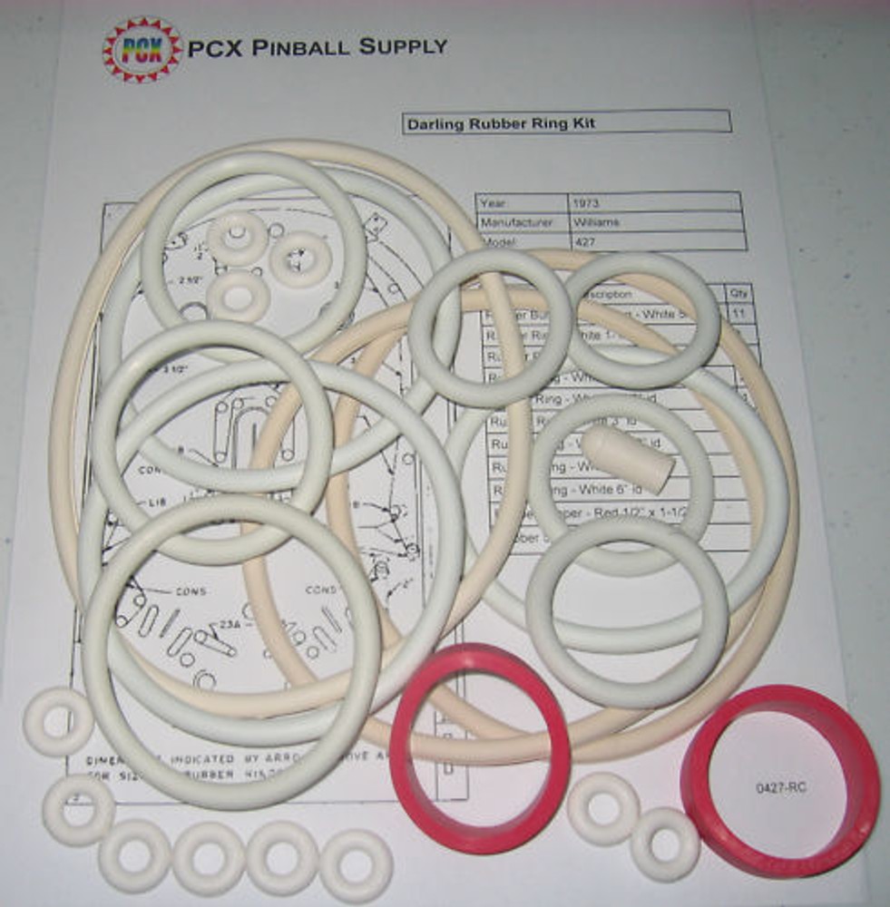 1973 Williams Darling Pinball Rubber Ring Kit