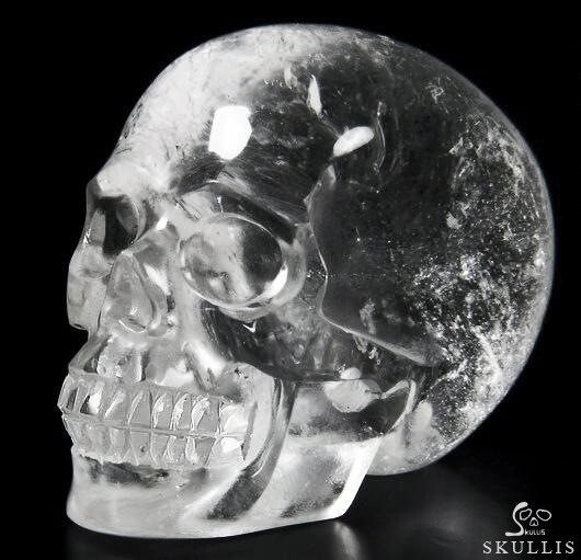 2.0" Quartz Rock Crystal Carved Crystal Skull, Realistic