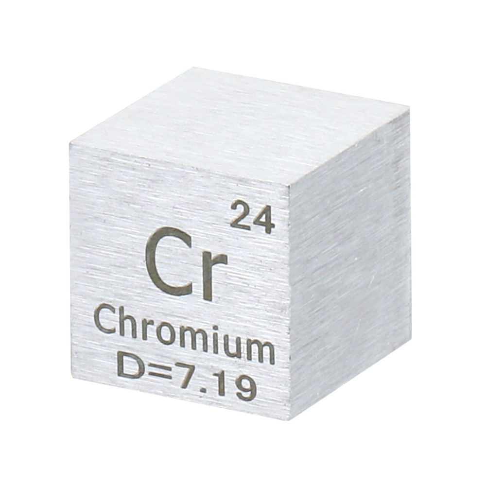 Chromium Cube 10mm Cr Density High Density Element Unique Metal Periodic Table