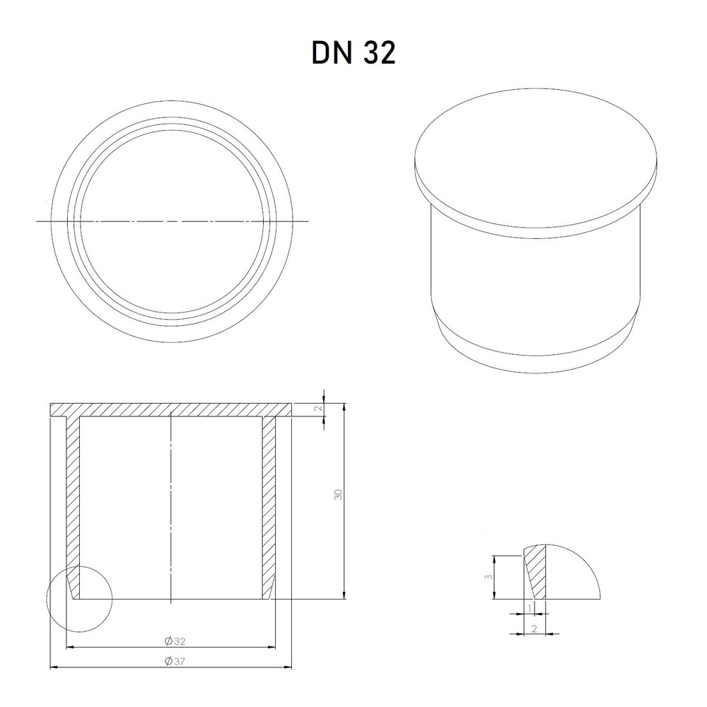 Socket Plug 32mm Waste Pipe Soil Pipe Vent Pipe Cap Blank Stop End Push-Fit