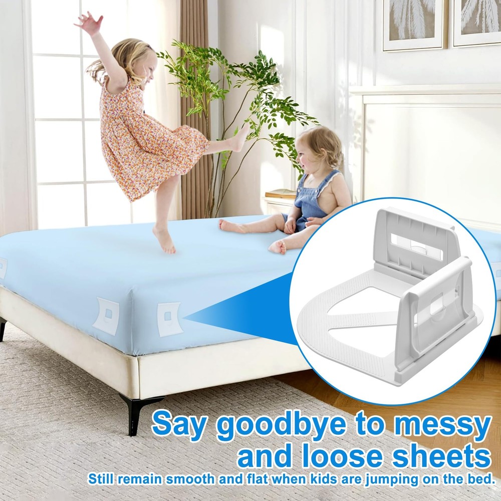 Bed Holders for Corners,Upgrade Secure Fitted Holders Keep Sheets Firm and Ti...