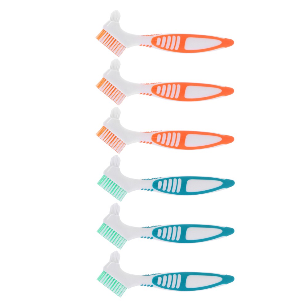 6pcs Denture Brush Toothbrushes Teeth Care Cleaning Brush Double Sided