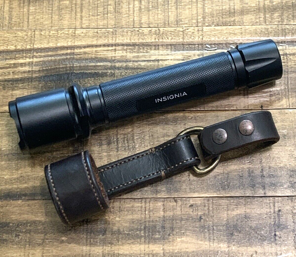 Flashlight & Handcrafted Leather Belt Holder