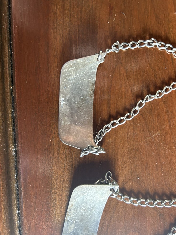 Antique Sterling Silver Decanter Labels