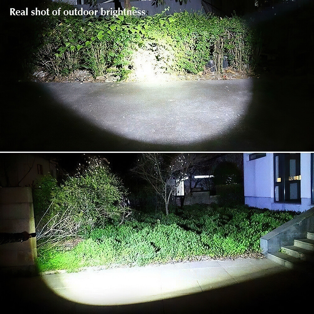 2-Pack Super-Bright 90000LM Light Lamp LED Tactical Flashlight 5 Modes Zoomable