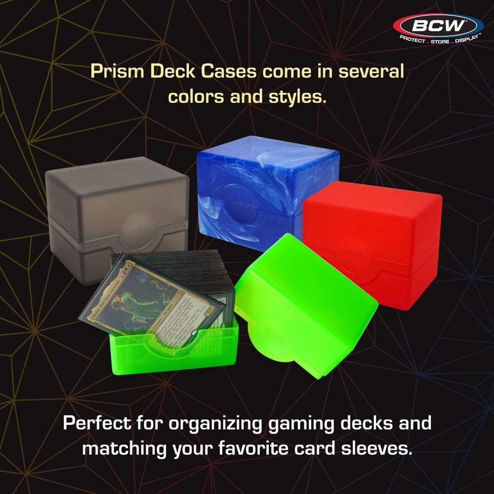 2 BCW Crystal Clear Smooth Glossy Prism Deck Cases