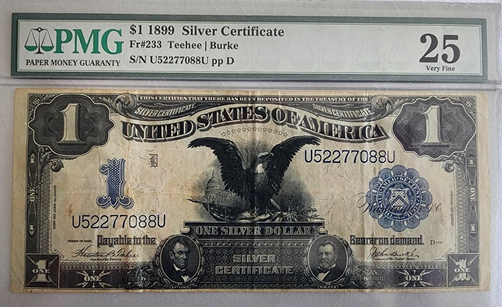 1899 $1 SILVER CERTIFICATE BLACK EAGLE PCGS 25 Fr 235 19615