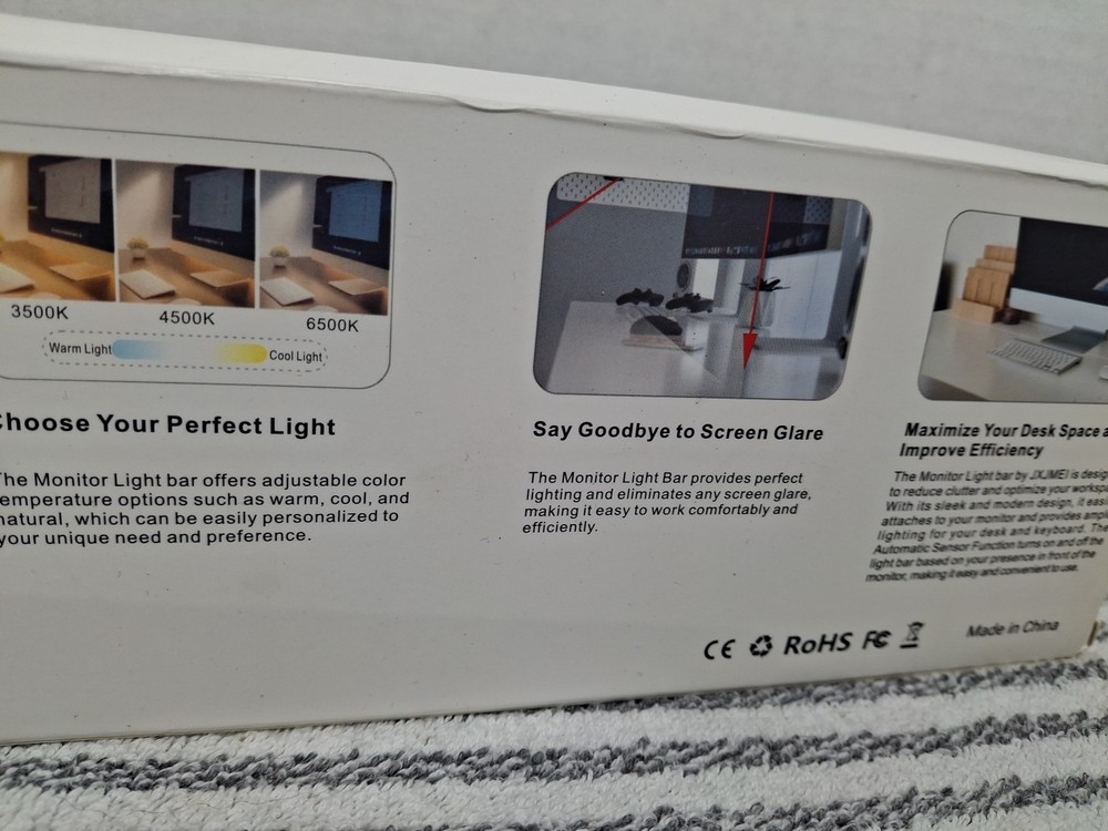 Workspace Monitor Light Bar With Automatic Sensor Function