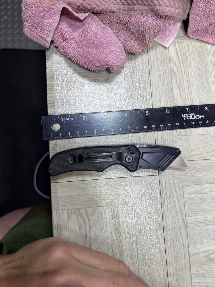 Kobalt Tools Folding Box Knife Black Box Cutter Sharp