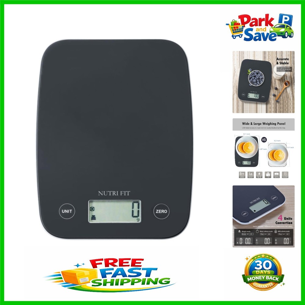 Compact 11lb Digital Cooking Scale - Precision Balanced, Auto Shut Off Included