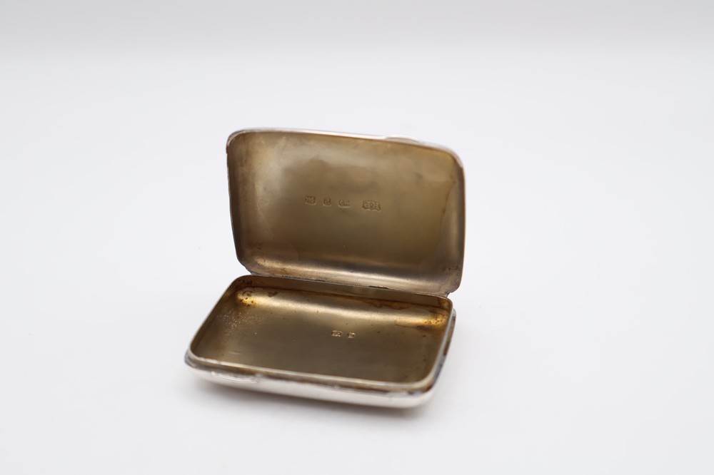 Antique Victorian Sterling Silver Box Hallmarked Birmingham 1898