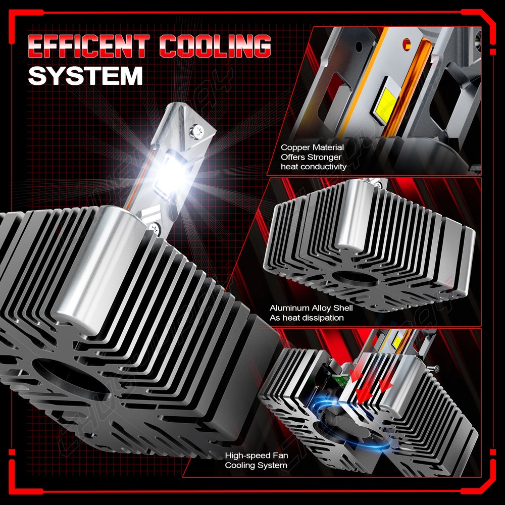 D5S LED Headlight Bulbs High-Low for Chevy Silverado 1500 2016-2018 Replace HID