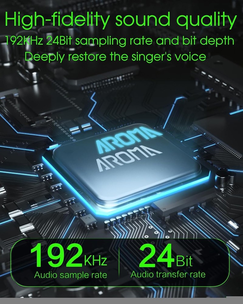 Aroma Wireless XLR Transmitter and Receiver, Professional UHF Wireless Microphon