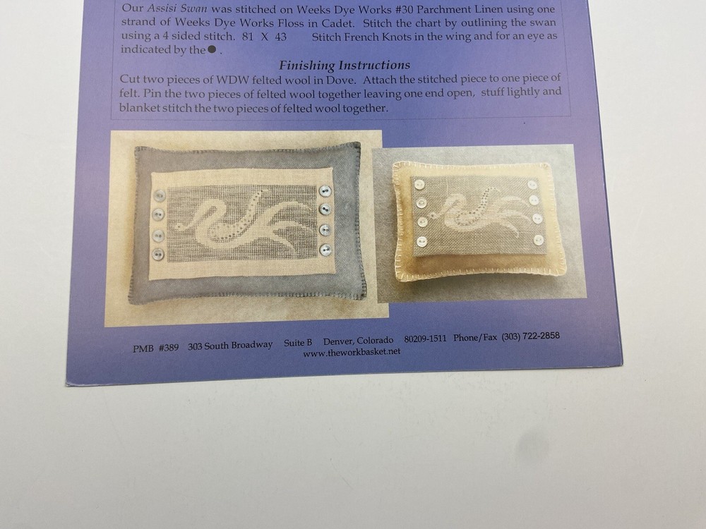 The Workbasket Swan Rounded Counted Cross Stitch Pattern