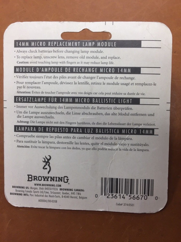 Browning Lamp Replacement Module 14mm Micro Ballistic Lite