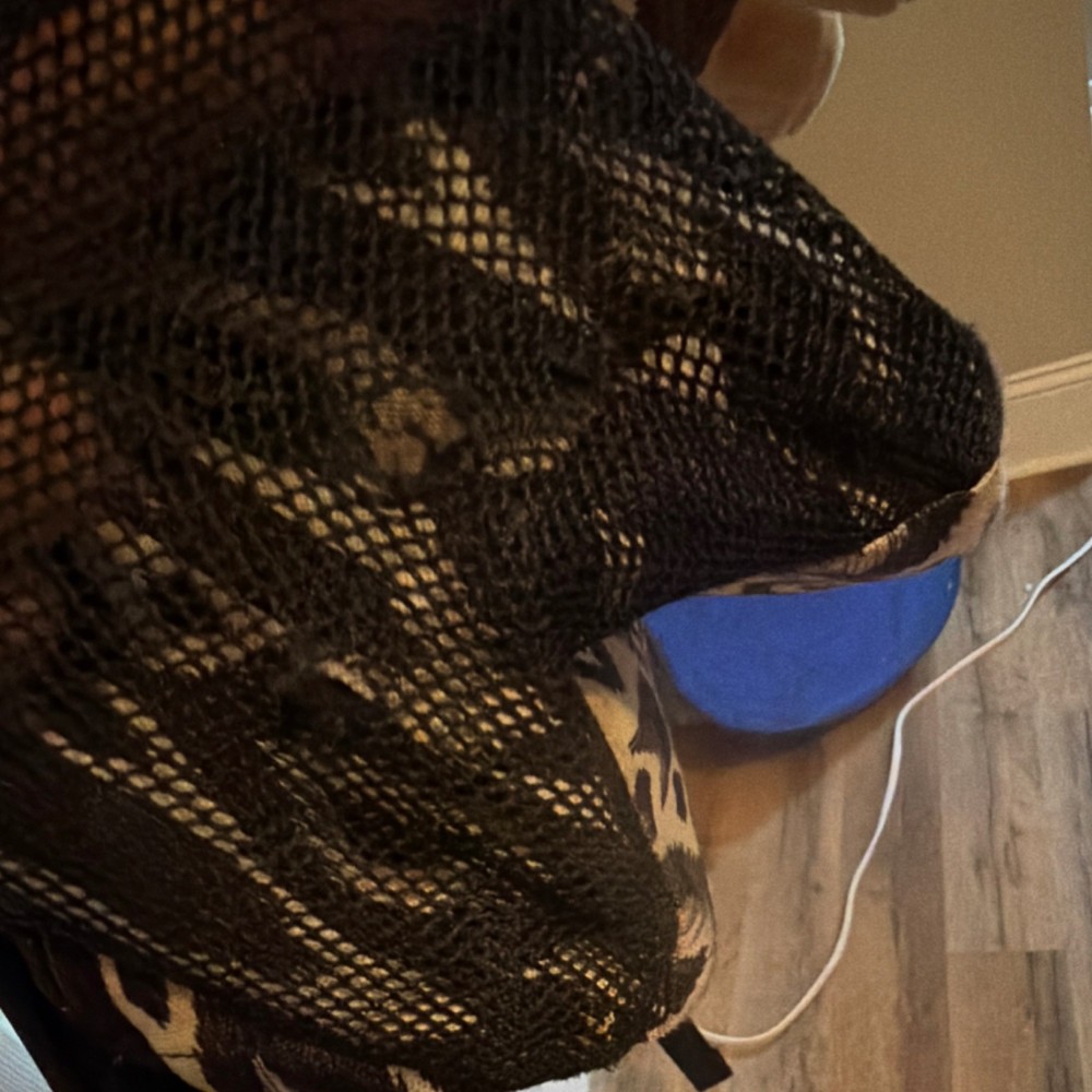 KAVU Black White lkat pattern Backpack Adjustable Straps