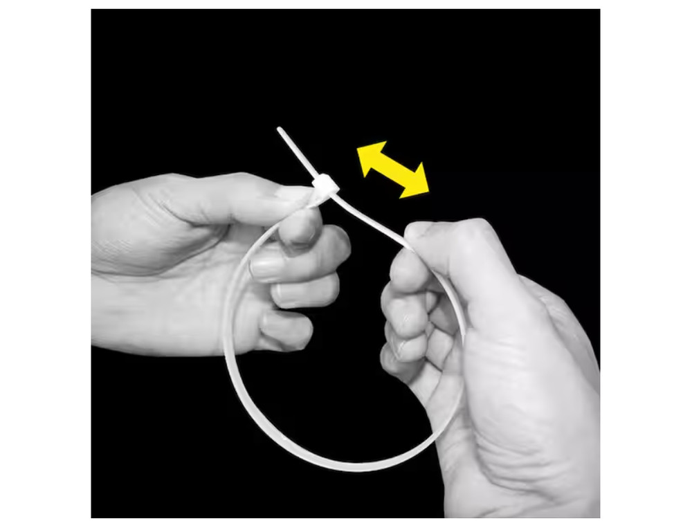 Everbilt 3 in. to 4 in. Adjustable Plastic Cable Tie Clamps (2-Pack)