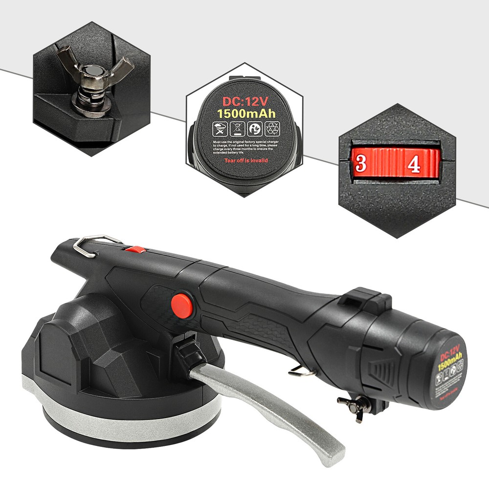 Automatic Tile Vibrator Suction Cup Floor Laying Machine Leveling Tool Hand-Held