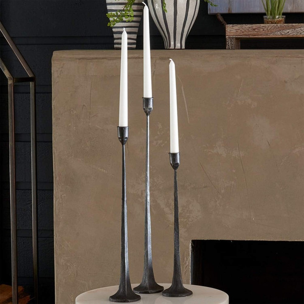 Sturdy Black Candle Holders Set - Wedding Decor