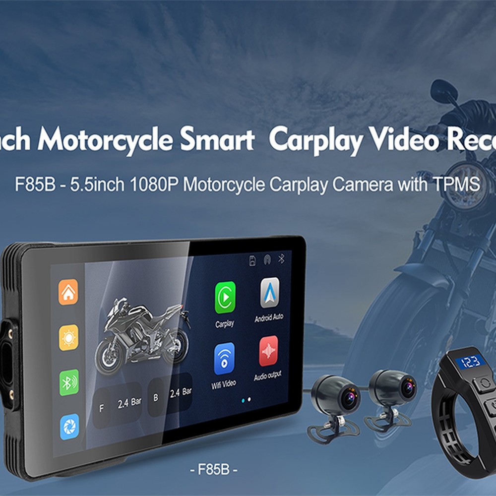 Motorcycle Head Unit 5.5inch Touchscreen Bluetooth V4.0 Wireless CarPlay Android