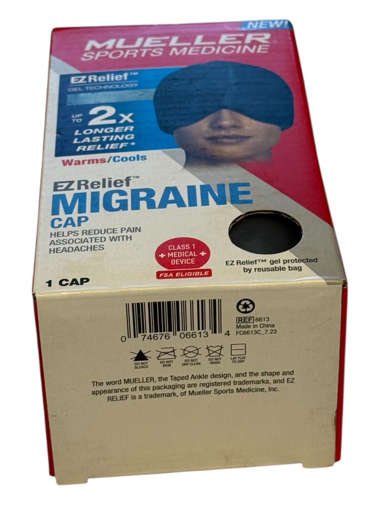 Mueller EZ Relief Migraine Cap Gel Technology w/ Reusable Protective Bag