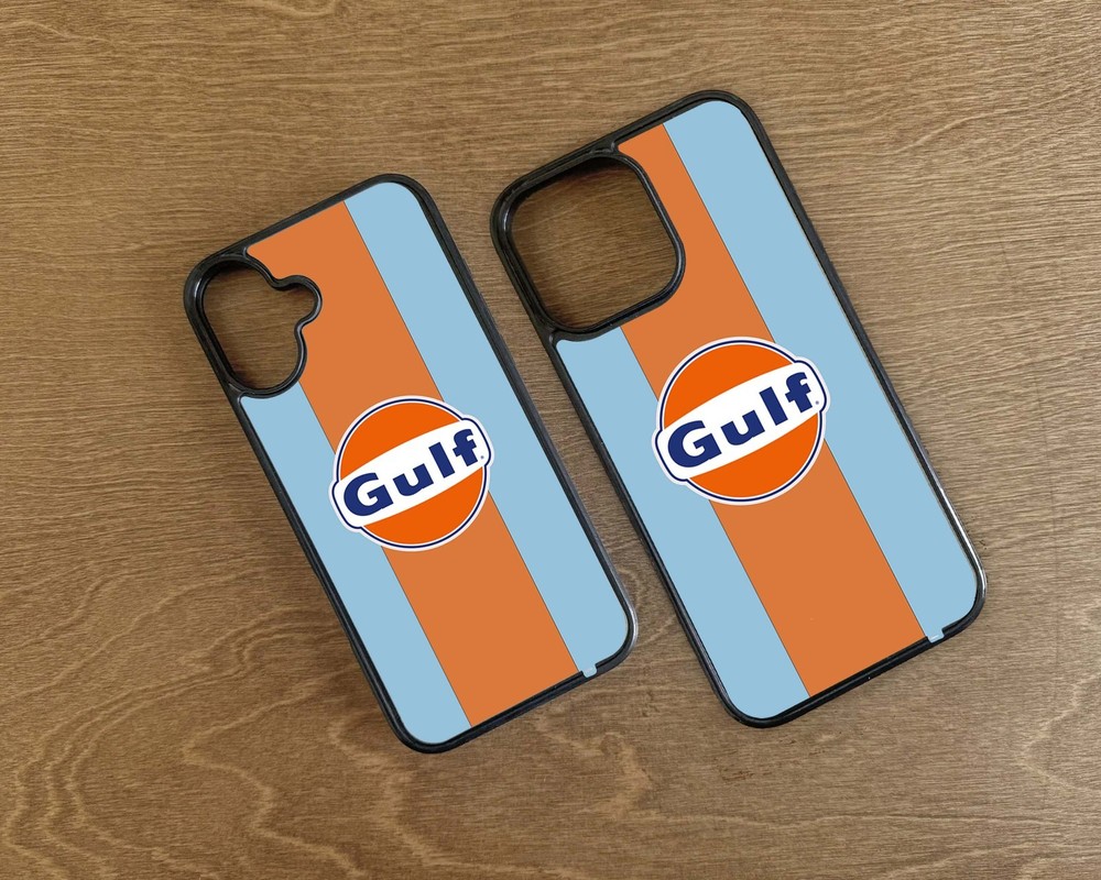 Gulf Retro Logo iPhone 2D Rubber Case