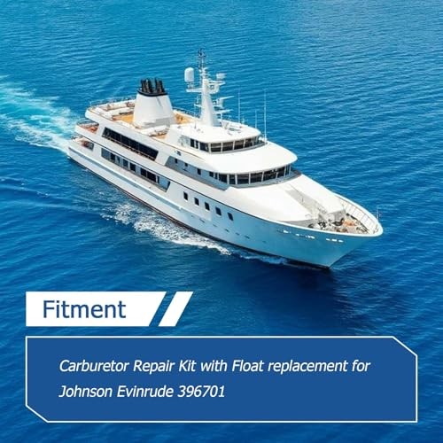 2pcs Carburetor Repair Kit with Float Replacement for Johnson Evinrude 396701