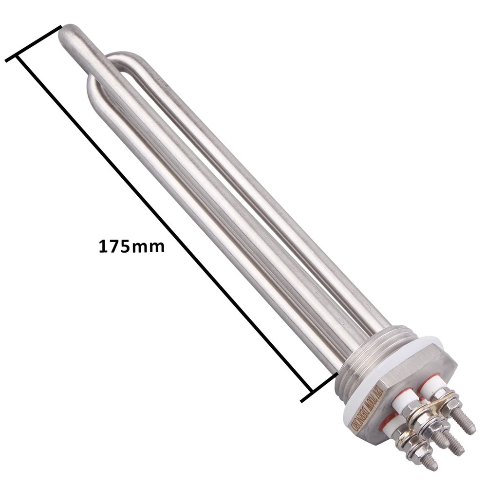 DERNORD 12V 700W Immersion Heater Submersible Water Heating Element Stainless St