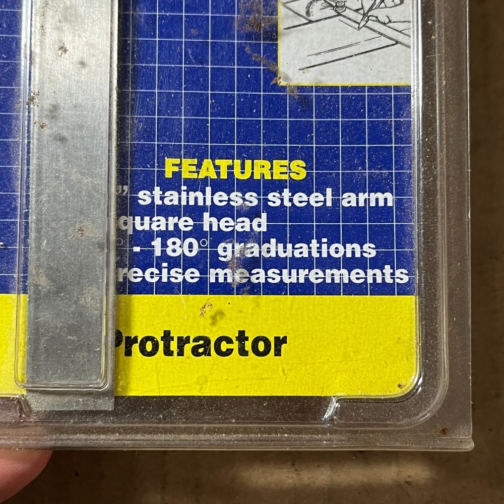 Skill Tech 6" Protractor Steel Arm Positive Adjustment D9 M40871