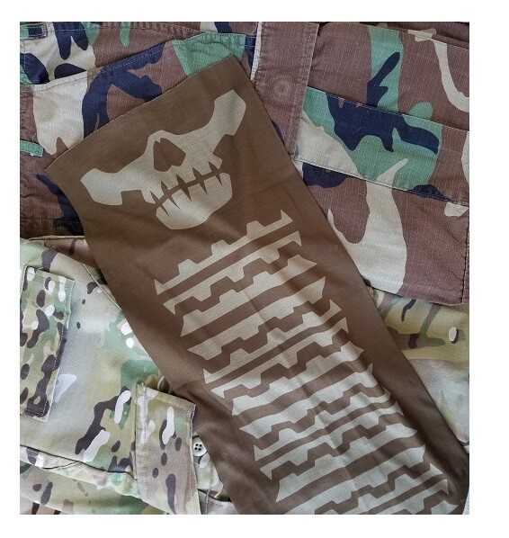 Milspec Monkey MSM SKULL FACE Multi Wrap Devgru Head Gear DUSTY BROWN - NEW