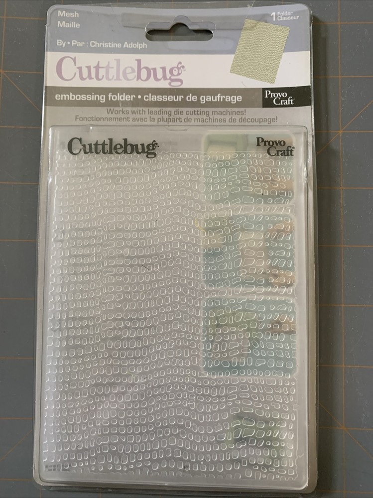 Cuttlebug Provo Craft Plastic 3D Embossing Folders MESH 37-1151