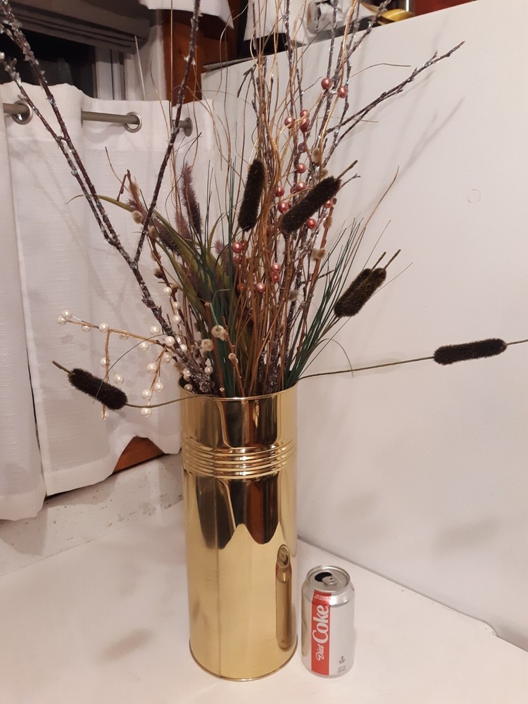 BRISTOL Solid BRASS Lacquered POLISHED FINISH Decorative Cylindrical CONTAINER