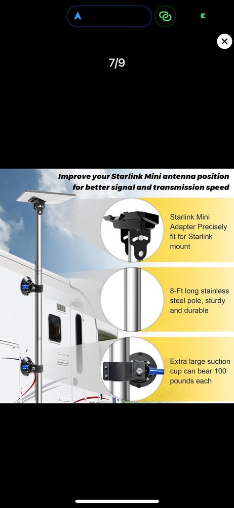 Statlink Mini Pole Mount, Lymorexan 8ft Mounting Kit