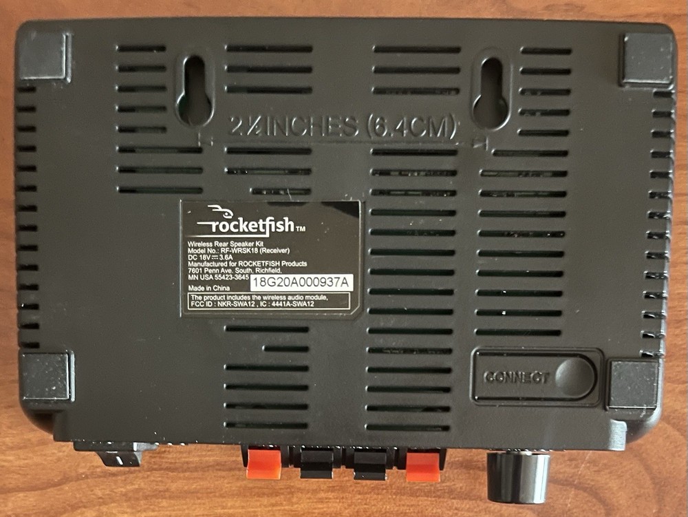 Rocketfish RF-WRSK28 Speaker Kit Receiver Unit & Power Supply Only