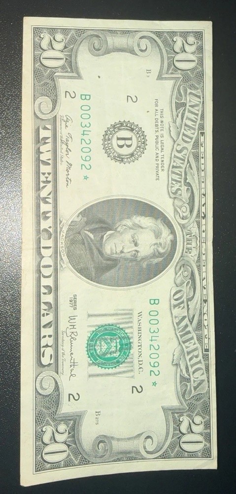 1977 $20 Star Note With Error