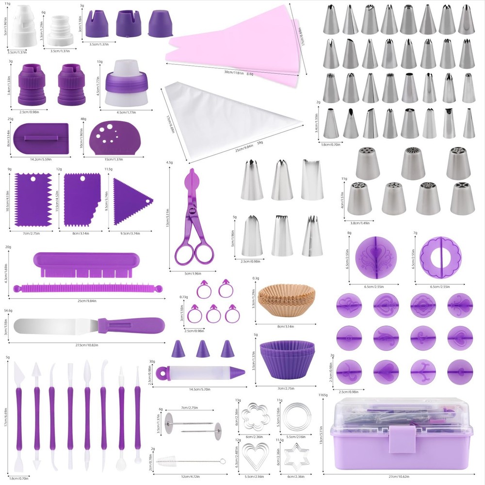 Cake Decorating Kit: Decorating Supplies Tools Kit 235 PCS Baking Accessories