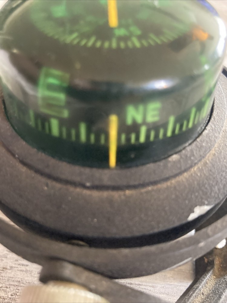 Vintage Boat Marine Compass Black Surface Mount