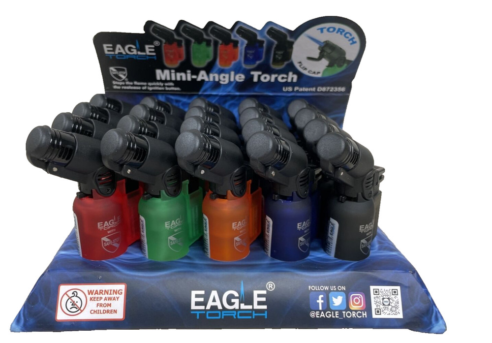 Eagle Mini Angle Torch Butane Jet Lighter Refillable Windproof Adjustable lot 20